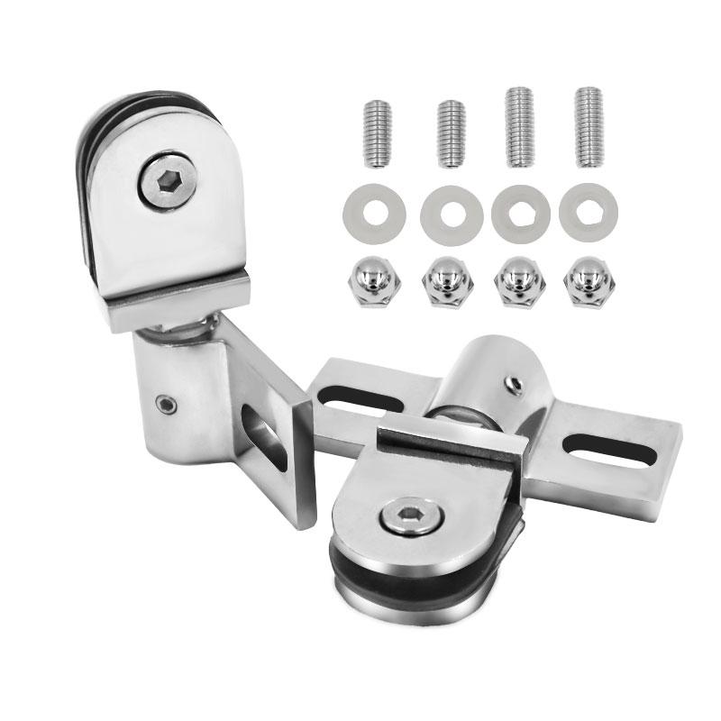 Glass Door Hinge - Bathroom glass door clip/clamp/hinge,Rotating door shaft,Zinc