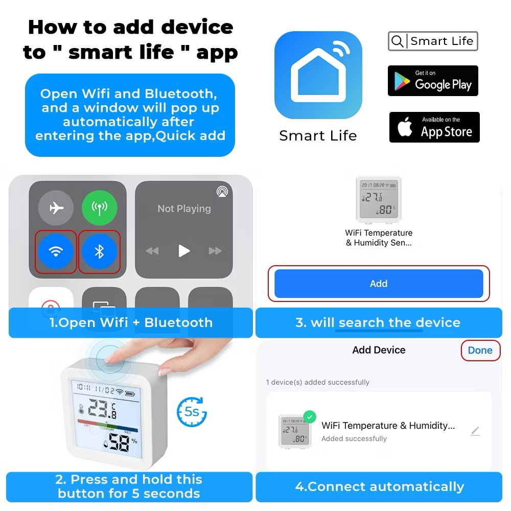 Tuya WiFi Temperature Humidity - Digital Hygrometer Probe 评论和价格
