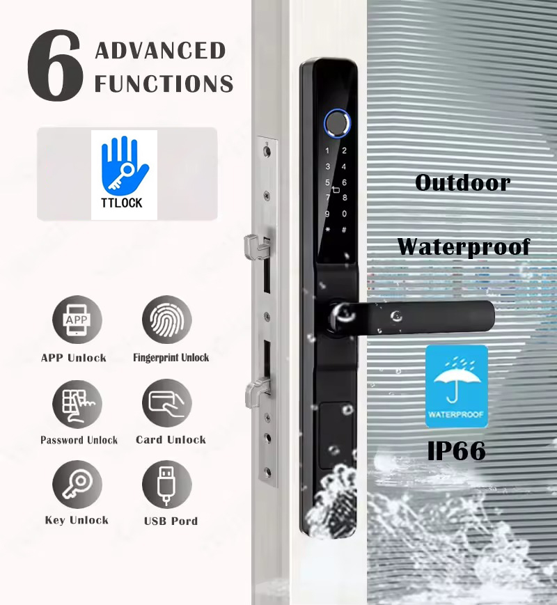 Waterproof Fingerprint Smart L - Glass Door Hinge 评论和价格
