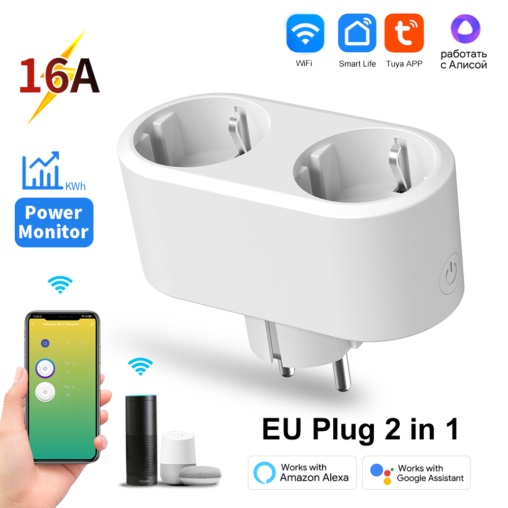 Tuya WiFi Dual Outlet 16A APP  - Timer Dual Outlet 评论和价格