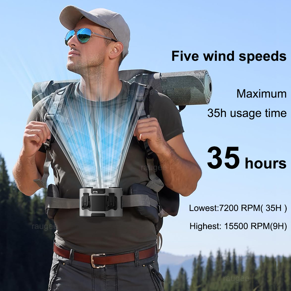 20000mAh Waist Fan Portable Ou - Timer Dual Outlet 评论和价格