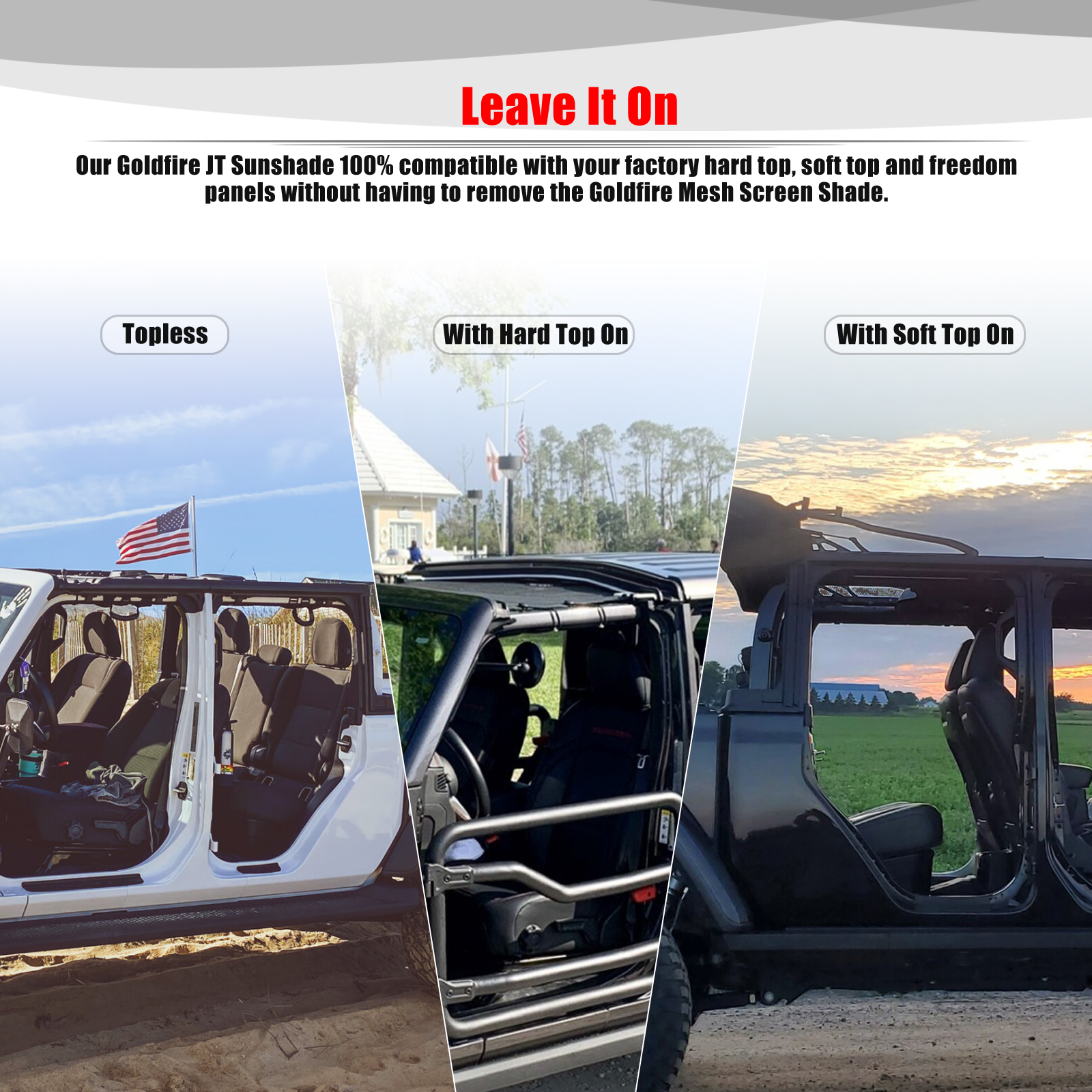 For Jeep Gladiator JT 4 Door A - Screen Top Mesh 评论和价格