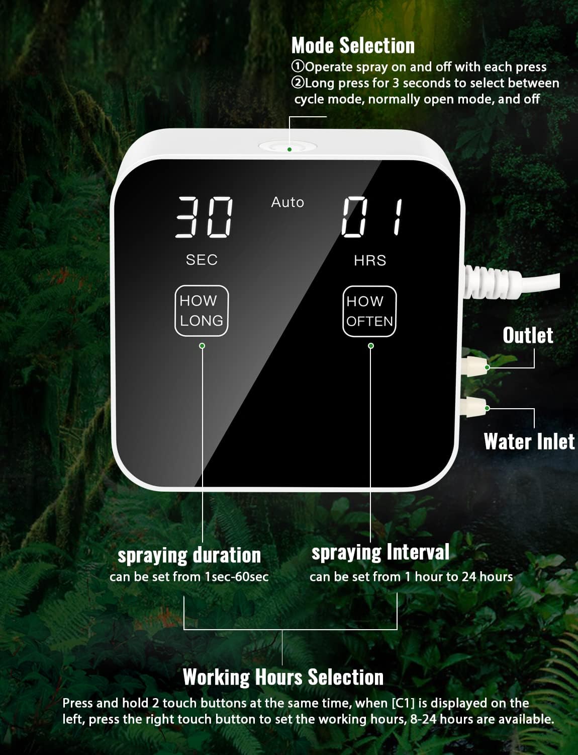 Automatic Rainforest Timing Sp - Misting Nozzle Reptile 评论和价格