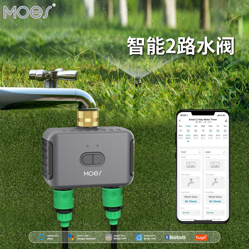 TS Bluetooth Tuya Smart Garden - Timer Dual Outlet 评论和价格