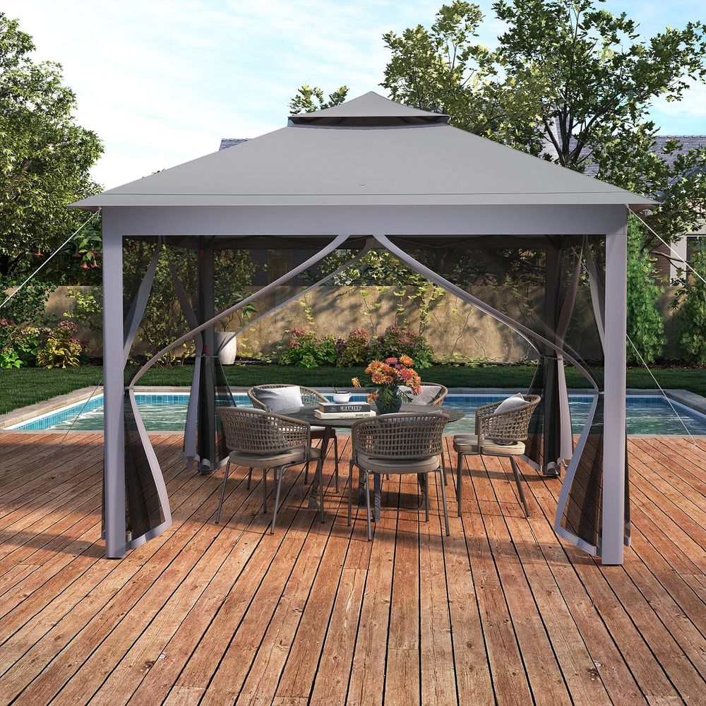 ft 11 ft Pop up Gazebo, Portab - Screen Top Mesh 评论和价格