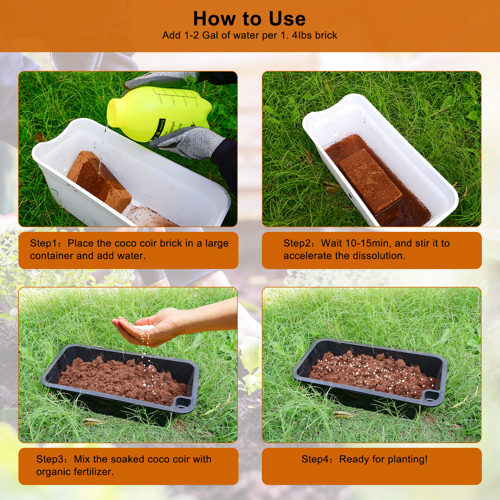 1 Pack Premium Coco Coir Brick - Substrate Coconut Fiber 评论和价格