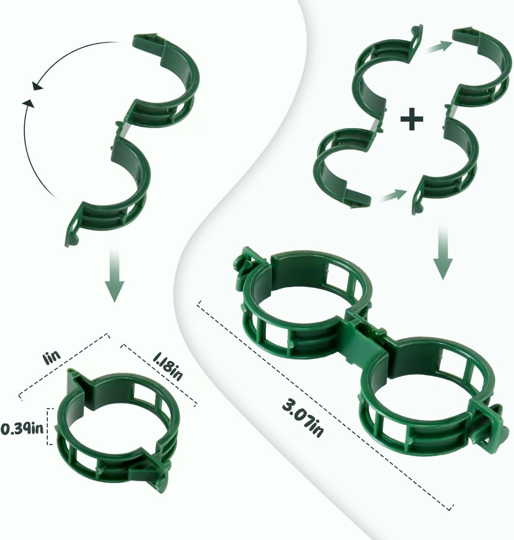 100 Pcs Plant Support Clips fo - Vine Climbing Plastic 评论和价格