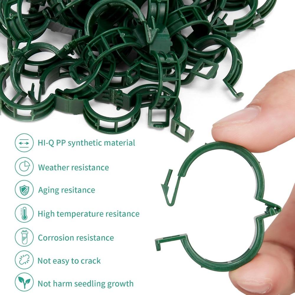 100 Pcs Plant Support Clips fo - Vine Climbing Plastic 评论和价格
