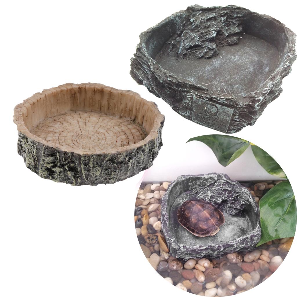 Resin Reptile Water Bowl Corne - Water Dish Reptile 评论和价格