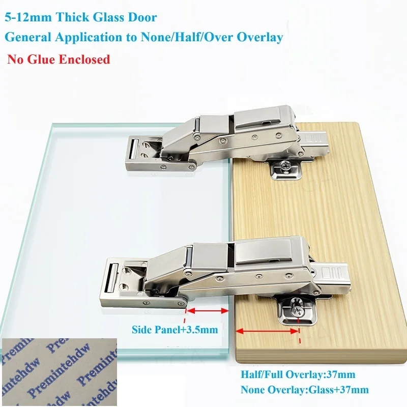 2Pcs Hydraulic Medicine Cabine - Glass Door Hinge 评论和价格
